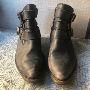 Jeffrey Campbell Black Buckle Boots